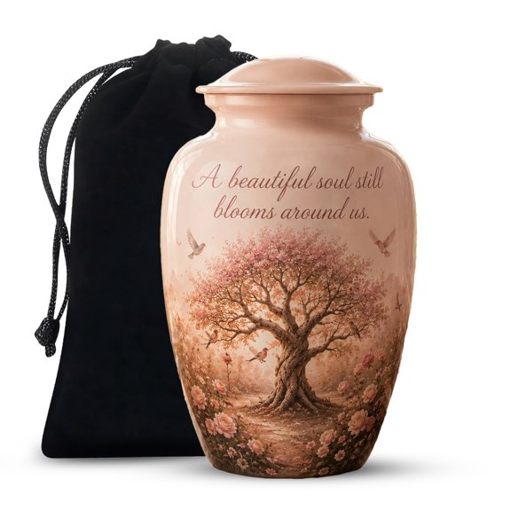 Tree of Life Cremation Urn for Human Ashes, Large Adult Memorial Urn 10Inch, 10 Inch Pack of 1