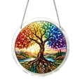 thumbnail image 1 of Tree of Life DIY Acrylic Puzzle Suncatcher Stained Glass Style Window Hanging Decoration - 7.87 Inch A, 1 of 6