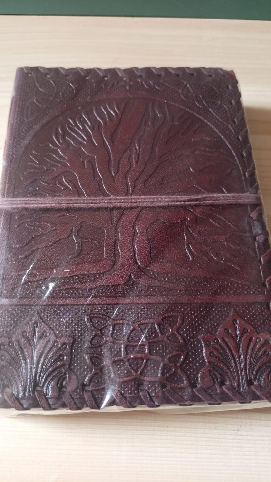 Tree of Life Embossed Leather Journal – Celtic Knotwork Border, 7x5 Inch Notebook, 240 Pages, Perfect for Writing, Travel, Personal Diary
