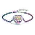 thumbnail image 1 of Tree of Life Heart Urn Bracelet for Ashes for Women Men Stainless Steel Adjustable Memorial Keepsake Link Bracelet for Ashes of Loved Ones, 1 of 1