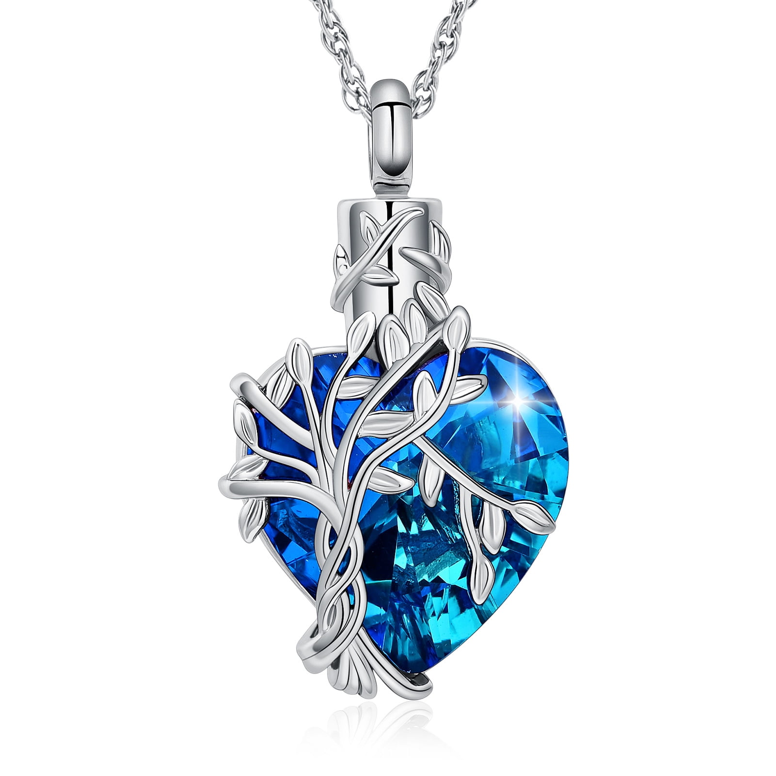 Crystal Tree Tree Anatomical Heart Necklace Tree Of Life Heart Urn