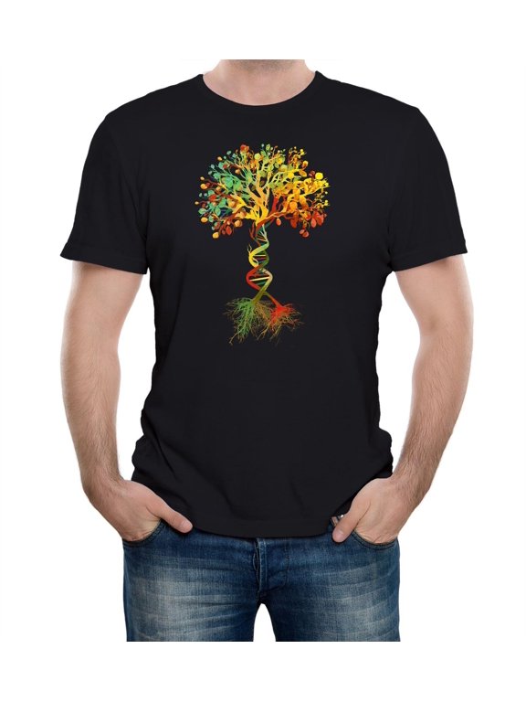 Tree of Life Men's T-Shirt DNA Genetic Code Biology Earth Nature Science