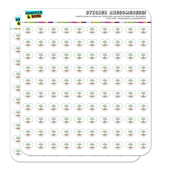 Tree of Life Mother Nature Heart Shaped Planner Calendar Scrapbook Craft Stickers