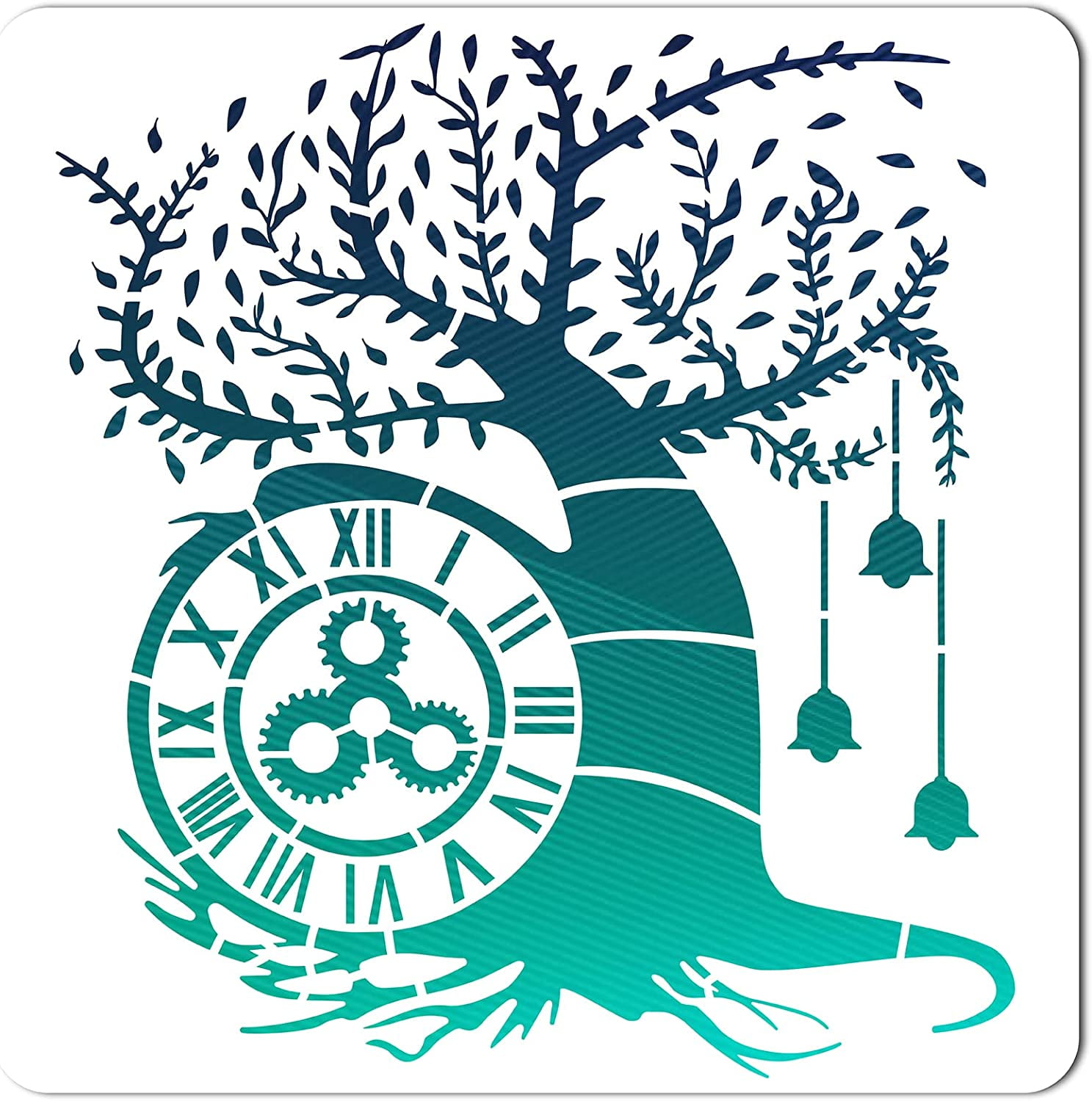 Tree of Life Pattern Stencil Clock Template 12x12 Inch Large Reusable ...