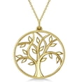 thumbnail image 1 of Tree of Life Pendant Necklace Plain Metal 14k Yellow Gold, 1 of 2