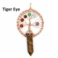 thumbnail image 1 of Tree of Life Pendant Wire Wrapped Natural Crystal Chakra Hexagonal Quartz Reiki, 1 of 9