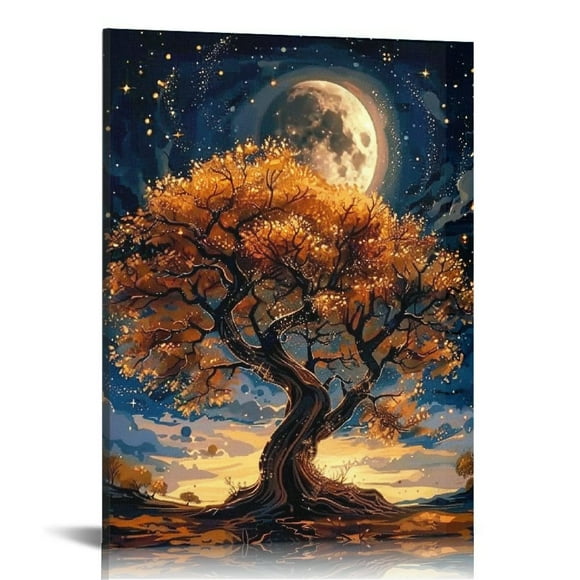 Tree of Life Poster Tree Canvas Wall Art for Home Tree Pictures Wall Decor Tree of Life Wall Art for Living Room Bedroom Office 20''x16'' Unframed