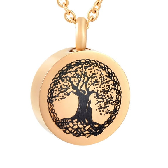 Tree of Life Print Cremation Jewelry for Ashes Urn Necklace Lockets for Human Ashes Pet Ashes Holder