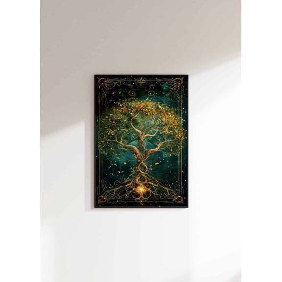 Tree of Life Psychedelic Bohemian Spiritual Poster - Colorful Wall Art 24x36 UNFRAMDE