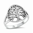 thumbnail image 1 of Tree of Life Rings, 925 Sterling Silver Beautiful Designer Women Stackable Band Ring, 1 of 3