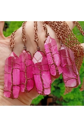 Tree of Life Rock Quartz Stone Crystal Pendant Magic Energy Amulet Reiki Healing