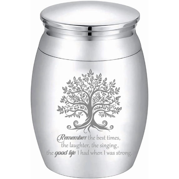 Tree of Life Small Keepsake Urn Stainless Steel Mini Cremation Urn ...
