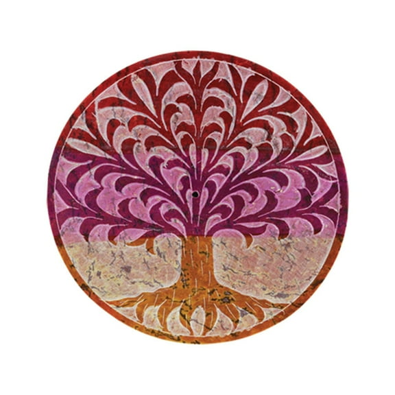 Tree of Life Stone Incense Burner | Incense Stick Holder Ash Catcher | Hand Painted Decorative Incense Plate for Meditation or Yoga