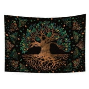 Tree of Life Tapestry Wall Hanging Psychedelic Bohemian Hippie Wishing Bedroom Boho Plant Decor