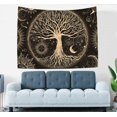 thumbnail image 1 of Tree of Life Tapestry Wall Hanging Sun Moon Stars Tapestries Aesthetic Galaxy Wall Tapestry Nature Home Decoration for Living Room Bedroom, 1 of 6