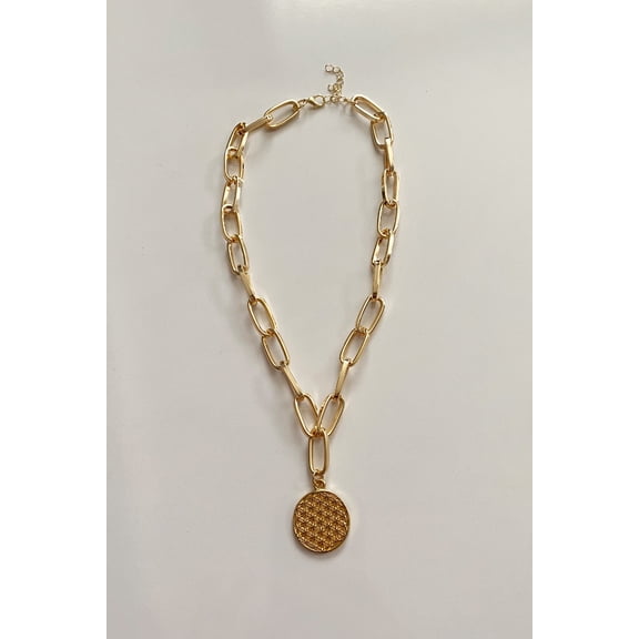 Tree of Life Thick Snap Chain Gold Necklace