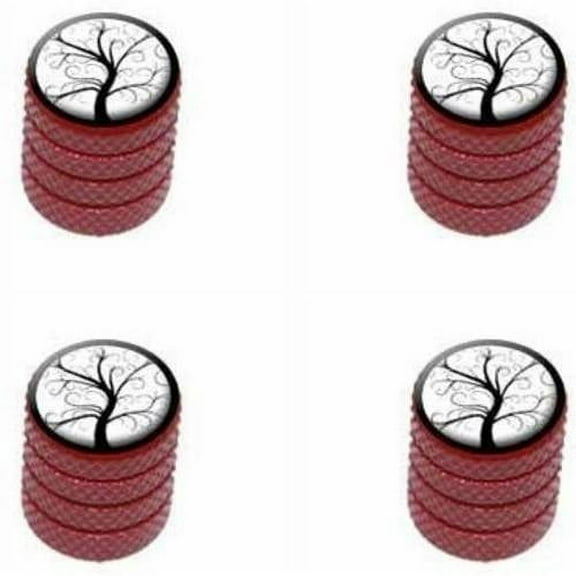 Tree of Life Tire Rim Wheel Aluminum Valve Stem Caps, Multiple Colors