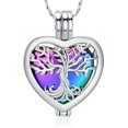 thumbnail image 1 of Tree of Life Urn Necklace for Ashes Hollow Heart Urn Cremation Jewelry Memorial Keepsake Jewelry W/Funnel Filler Gifts for Women Men, 1 of 7