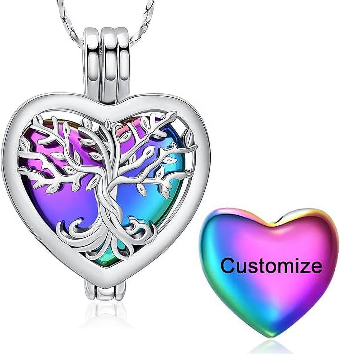 Memorial Heart Urn Necklace For Ashes - Stainless Steel Keepsake Pendant For Loved Ones Or Pets - View #3
