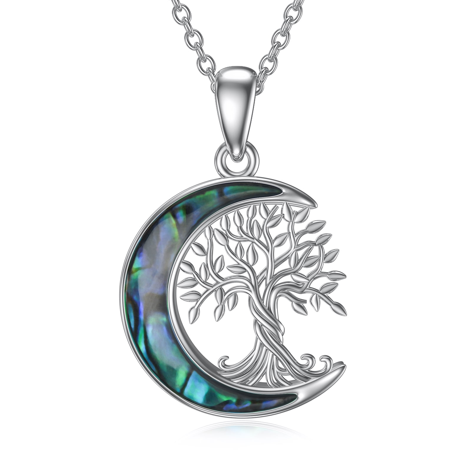 Tree of Life Urn Necklaces for Ashes Silver Celtic Knot Moon