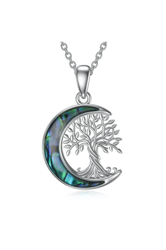 Tree of Life Urn Necklaces for Ashes Silver Celtic Knot Moon Memory Jewelry for Women