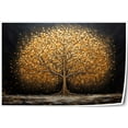 thumbnail image 1 of Tree of Life Wall Art Tree with Gold Leaves Poster Pictures Giclee Art Deco Bathroom Painting Decoration Picture Printing, 1 of 6