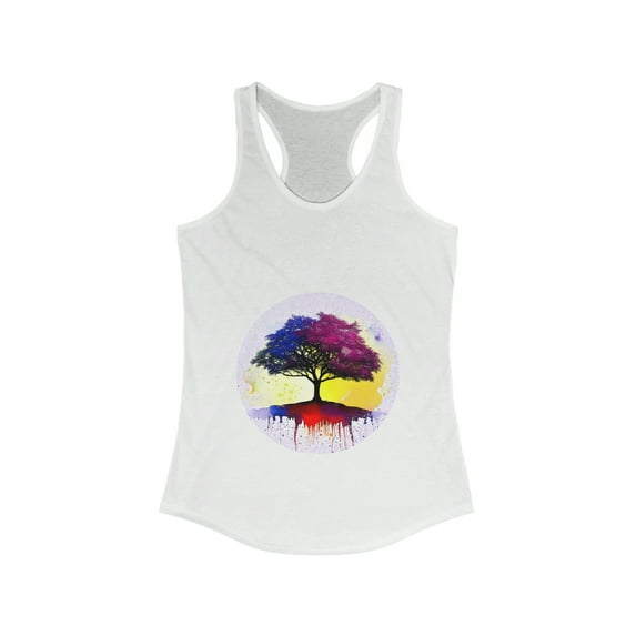 Tree of Life Watercolor Tattoo Inspired Racerback Tank Top For Women