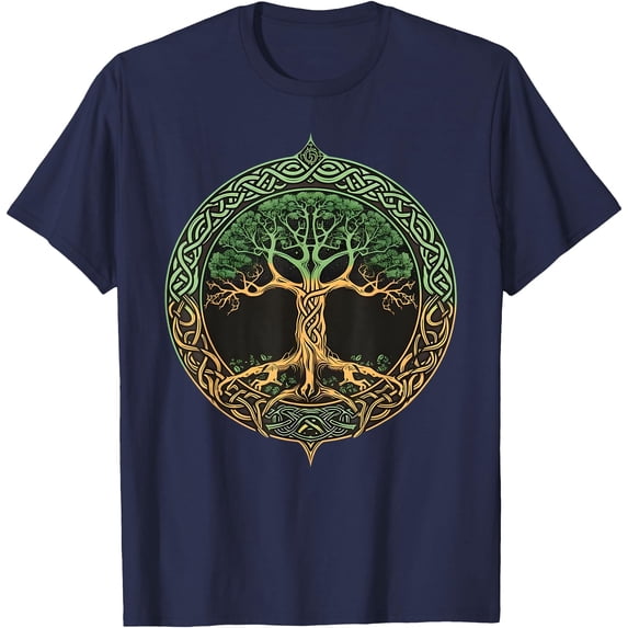 Tree of Life Yggdrasil Unisex T-Shirt for Men Women Kids Toddler,Navy Color,Size YXS