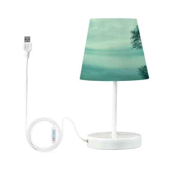 Tree on Lakeside Desk Lamp LED Table Nightstand Lamps with 3 Color Temperatures for Home Bedroom Living Room Decor 6x11