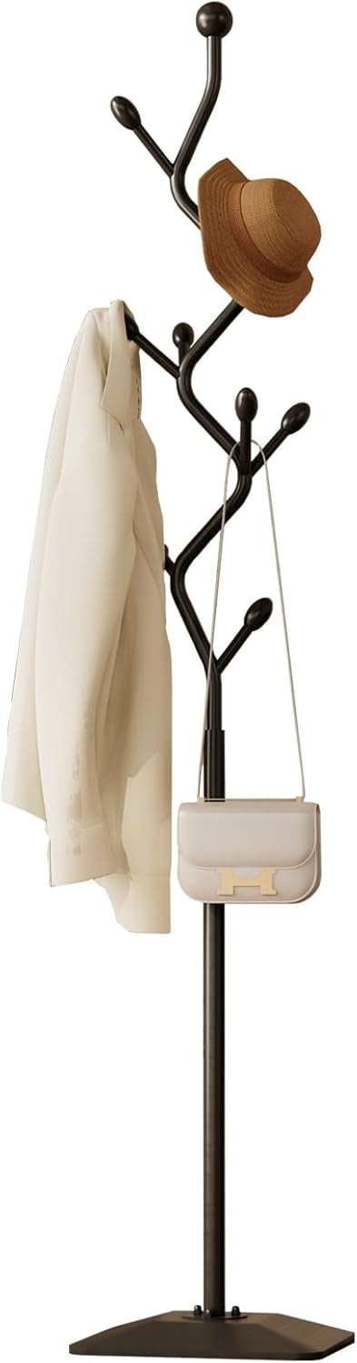 Tree-shaped coat rack stand,Metal coat tree with Hooks and