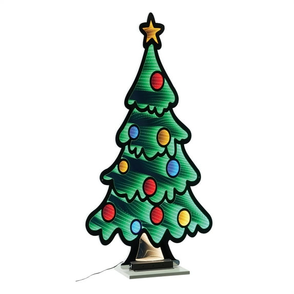 Tree w/Ornament Infinity Light 47”H
