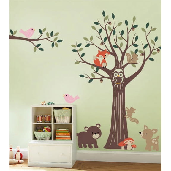 Tree with Forest Friends Wall Decal