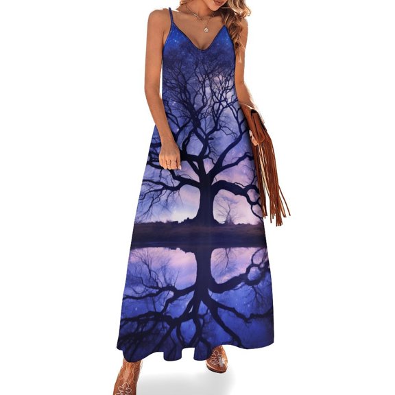 Tree with Life Fine Art Sleeveless Dress Summer Dress Woman 2025