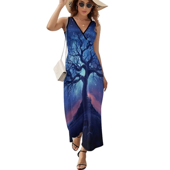 Tree with Life Sleeveless Dress Female Clothing Dress Women Summer 2025 Dress
