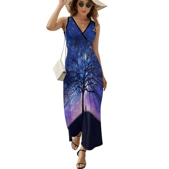 Tree with Life Sleeveless Dress Woman Fashion Long Dresses Women's Summer Suit Dress 2025