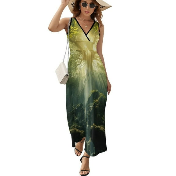 Tree with Life Sleeveless Dress Woman Fashion Long Dresses Women's Summer Suit Dress 2025