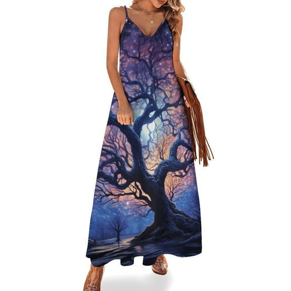 Tree with Life Sleeveless Dress Women's Luxury Party Dress Birthday Dresses for Women
