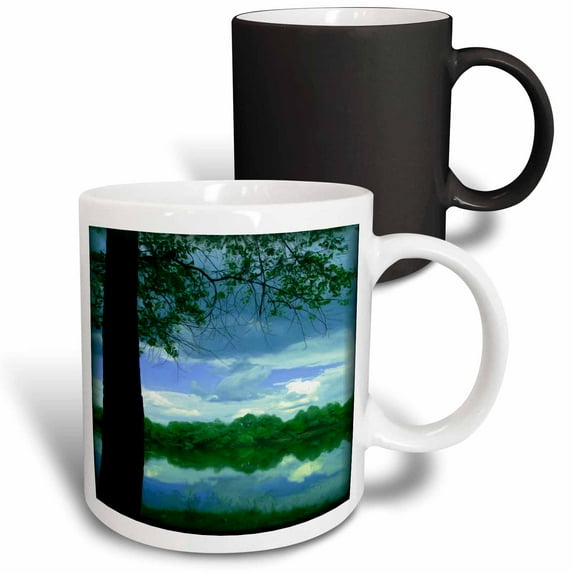 Tree with River and Clouds 11oz Magic Transforming Mug mug-41433-3