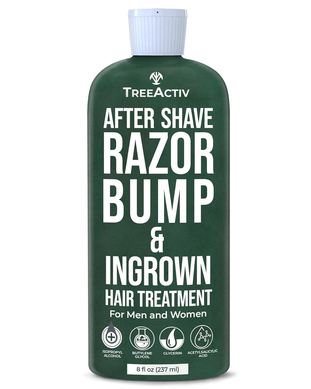 TreeActiv Aftershave Razor Bump & Ingrown Hair Treatment 8 fl oz, for
