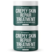 TreeActiv Crepey Skin Repair Cream, 2-Pack, Firming Cream For Face and Neck, Skin Firming and Tightening Lotion with Hyaluronic Acid, Designed to Hydrate Dry, Crepey-Looking Areas, 1000+ Uses