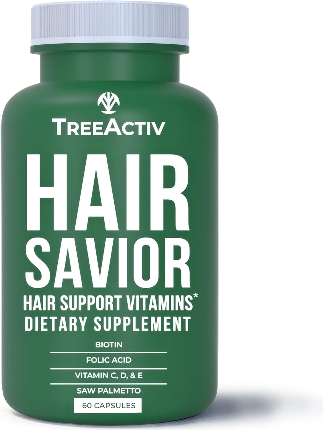 TreeActiv Hair Savior Supplement, Biotin Capsules for Hair Support & Growth, 30-Day Supply