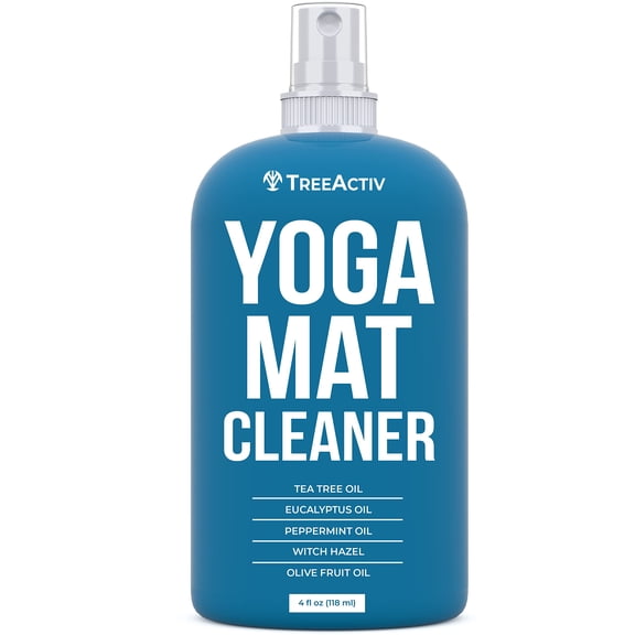 TreeActiv Non-Slip Yoga Mat Spray Cleaner with Tea Tree Oil for Mats & Gym Equipment 4 fl oz 1-Pack