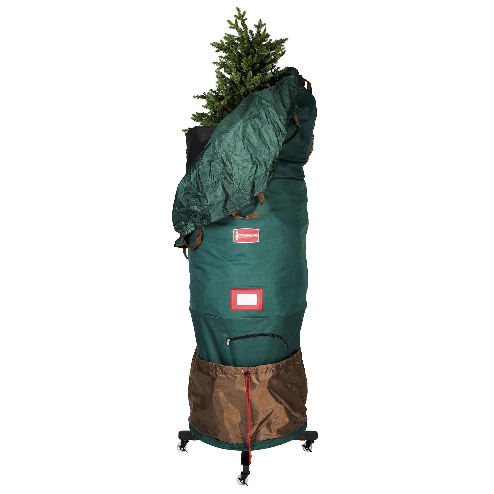 TreeKeeper Large Upright Tree Storage Bag w/ Rolling Tree Stand