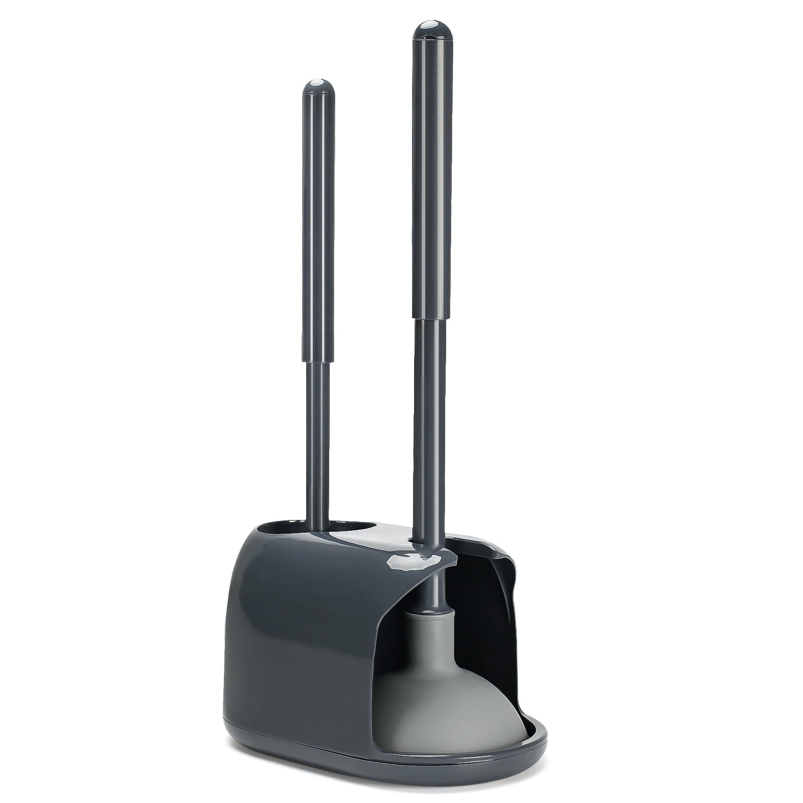 TreeLen Toilet Brush and Plunger Set, 2 in 1 Toilet Bowl Brush Plunger ...