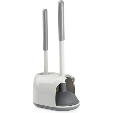 TreeLen Toilet Plunger and Brush Set, 2 in 1 Toilet Bowl Brush Plunger Combo with Caddy Holder