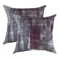 thumbnail image 1 of TreeWool (Pack of 2) Brush Art Accent Decorative Square Cotton Throw Pillow Covers (22 x 22 inches, Burgundy), 1 of 6
