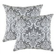thumbnail image 1 of TreeWool (Pack of 2) Damask Accent Decorative Cotton Throw Pillow Covers (16 x 16 Inches, Graphite Gray), 1 of 6