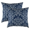 thumbnail image 1 of TreeWool (Pack of 2) Damask Accent Decorative Cotton Throw Pillow Covers (18 x 18 Inches, Navy Blue & Gray), 1 of 6