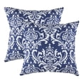 thumbnail image 1 of TreeWool (Pack of 2) Damask Accent Decorative Cotton Throw Pillow Covers (22 x 22 Inches, Navy Blue), 1 of 6