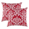 thumbnail image 1 of TreeWool (Pack of 2) Damask Accent Decorative Cotton Throw Pillow Covers (22 x 22 Inches, Red), 1 of 6